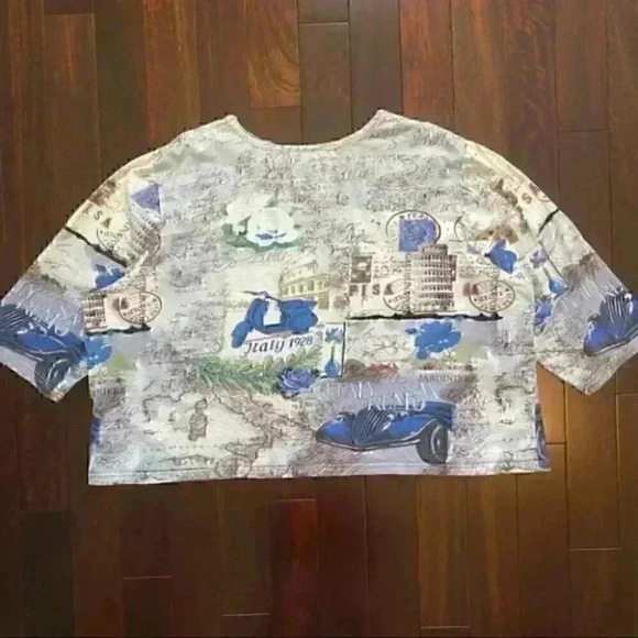 Tradition Top Sequin Lavender Cream Italy  Postcard Print Size 3X - Picture 15 of 16